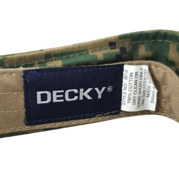 BG Camo Visor Decky Adjustable Strapback Cap Hunting Camouflage Hat 3010 NEW - Picture 8 of 13